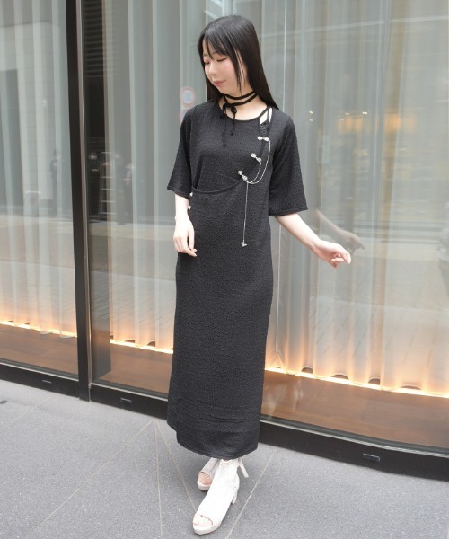 axes femme（アクシーズ ファム） ワンピース チャイナ金具ロング