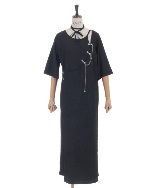 axes femme（アクシーズ ファム） ワンピース チャイナ金具ロング