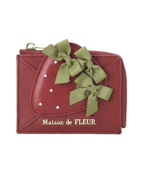 「Maison de FLEUR」 財布 FREE レッド レディース_画像2