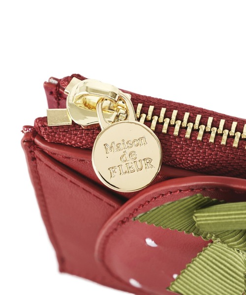 「Maison de FLEUR」 財布 FREE レッド レディース_画像8