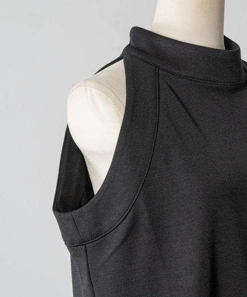 「INTER FACTORY」 ノースリーブワンピース MEDIUM ブラック レディース_画像2