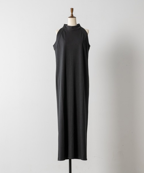 「INTER FACTORY」 ノースリーブワンピース MEDIUM ブラック レディース_画像8