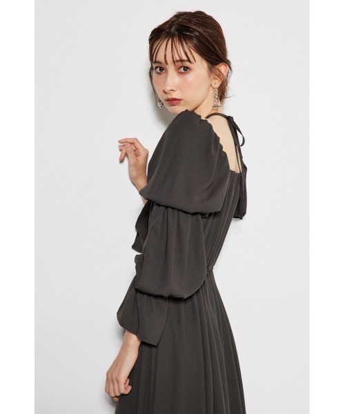 「rienda」 長袖ワンピース SMALL ダークグレー レディース_画像4
