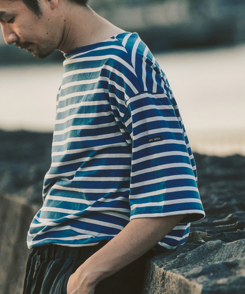 IENA - IENA セントジェームス別注PIRIAC LOOSE TEE ブルーB 美品 SAINT JAMES（セントジェームス） tシャツ 別注 PIRIAC LOOSE