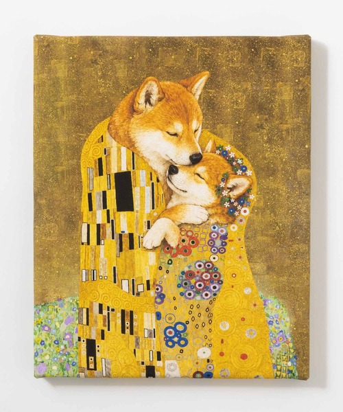 emonique（エモニーク） ポスター 世界の名画 柴犬 アートキャンバス