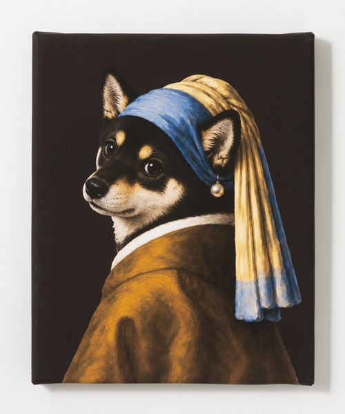 emonique（エモニーク） ポスター 世界の名画 柴犬 黒柴 アート
