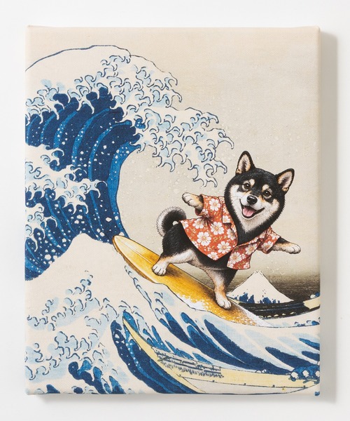 emonique（エモニーク） ポスター 世界の名画 柴犬 黒柴 アート