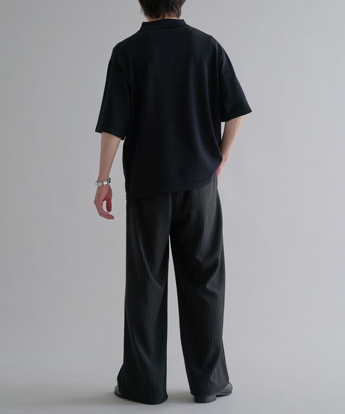 「epnok」 半袖ニット LARGE ブルー メンズ_画像5