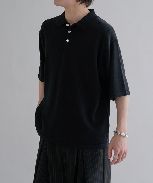 「epnok」 半袖ニット LARGE ブルー メンズ_画像7
