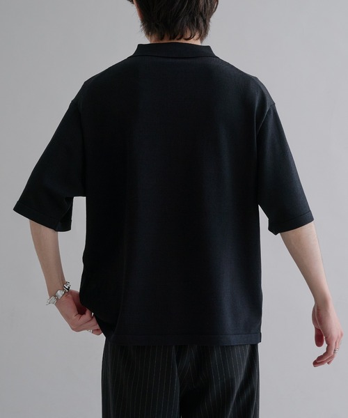 「epnok」 半袖ニット LARGE ブルー メンズ_画像8