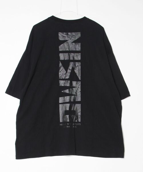 「go slow caravan」 ワンポイント半袖Tシャツ「nissanコラボ」 5 ブラック メンズ_画像2