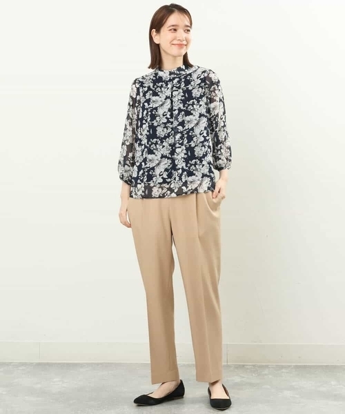 「MK MICHEL KLEIN」 長袖ブラウス 38 ブルー レディース_画像3