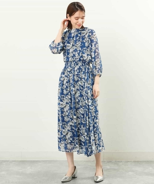 「MK MICHEL KLEIN」 長袖ブラウス 38 ブルー レディース_画像9