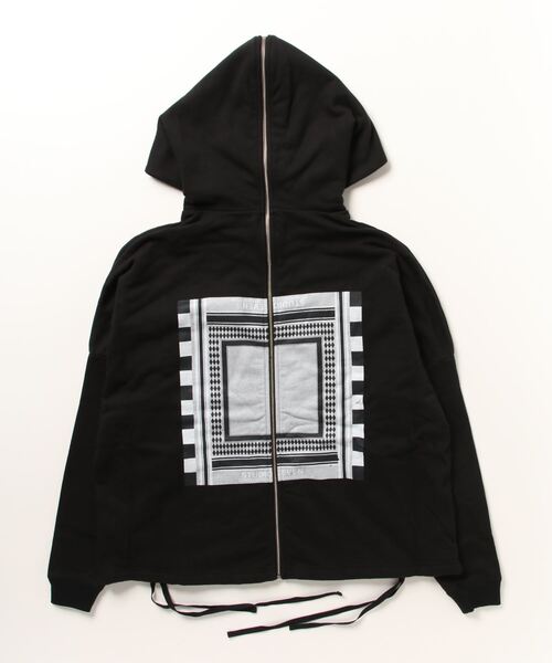 「STUDIO SEVEN」 ジップアップパーカー MEDIUM ブラック メンズ_画像2