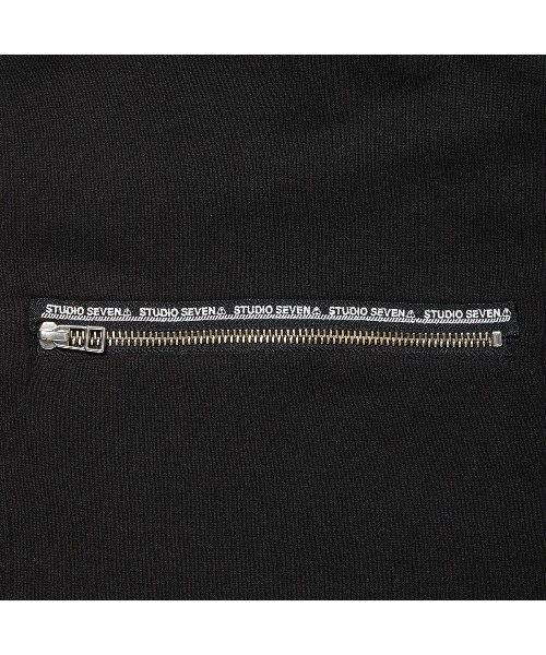 「STUDIO SEVEN」 ジップアップパーカー MEDIUM ブラック メンズ_画像7