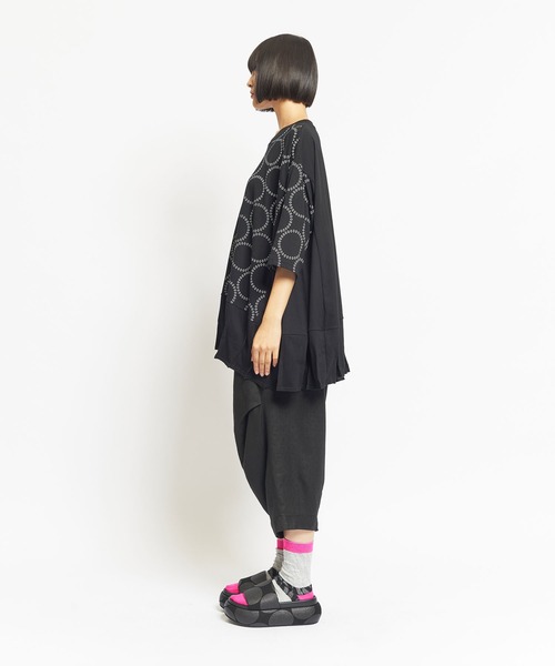 「gomme」 半袖カットソー MEDIUM ブラック レディース_画像5