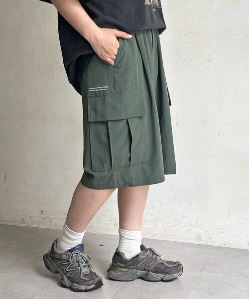 CPCM（シーピーシーエム） ワイドパンツ ハーフパンツ パンツ 短パン