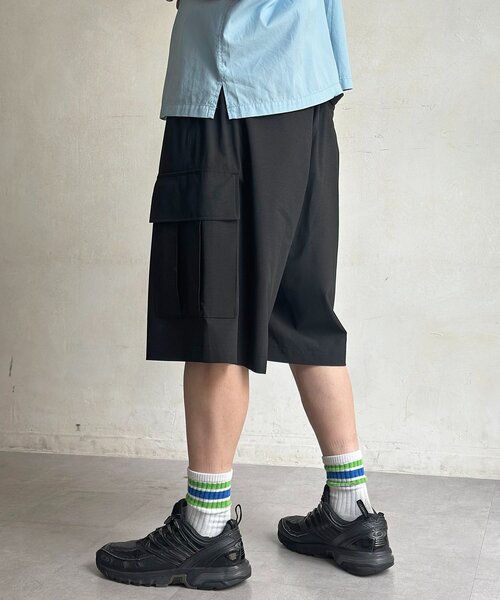 CPCM（シーピーシーエム） ワイドパンツ ハーフパンツ パンツ 短パン