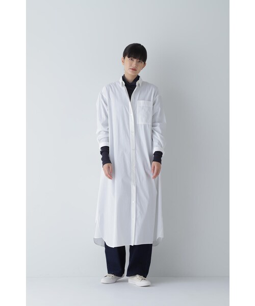 「human woman」 シャツワンピース MEDIUM ダークインディゴブルー レディース_画像3