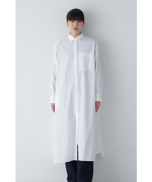 「human woman」 シャツワンピース MEDIUM ダークインディゴブルー レディース_画像4