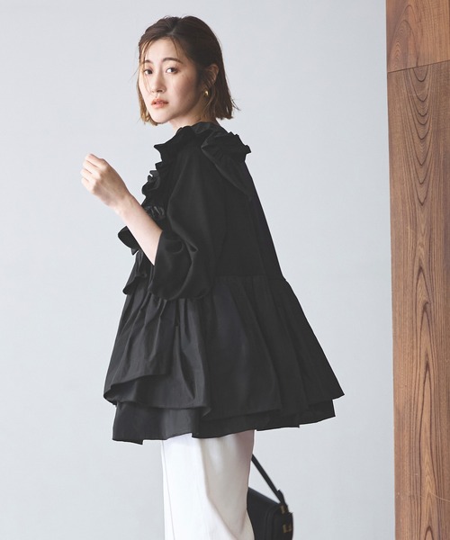「RUIRUE BOUTIQUE」 長袖ブラウス S ブラック レディース_画像5