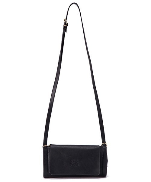 【美品】IL BISONTE イルビゾンテ ショルダーバッグ ブラック レザー IL BISONTE（イルビゾンテ） ショルダーバッグ バッグ IL BISONTE