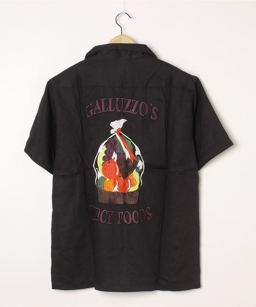 HOUSTON ボーリングシャツ　半袖シャツ　刺繍　tシャツ　Mブラック 楽天市場】HOUSTON ボーリングシャツ アロハシャツ メンズ 刺繍