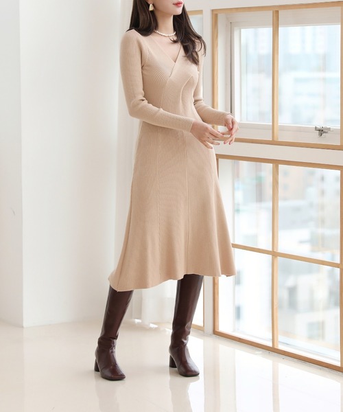 シャーク 司教 プログラム 女性 ニット ワンピース すでに 作業 ドット