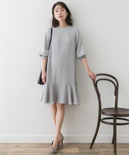 F by ROSSO（エフバイロッソ） ワンピース ジョーゼット裾フレア