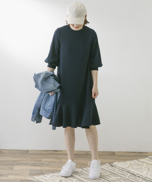 F by ROSSO（エフバイロッソ） ワンピース ジョーゼット裾フレア