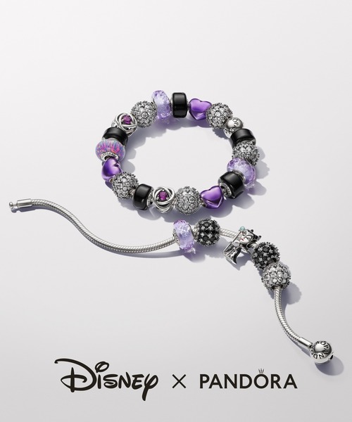 PANDORA（パンドラ） チャーム ウェービー ラベンダー ムラーノ グラス