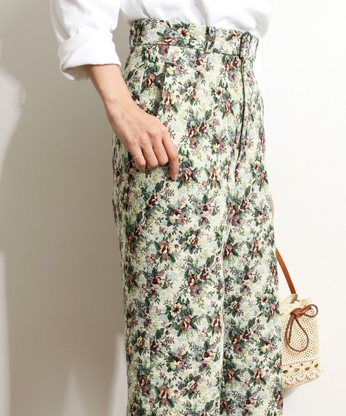 パンツ IENA LA BOUCLE ゴブランJQDワイドクロップドパンツ◆18
