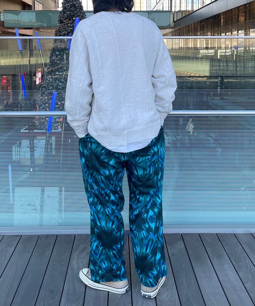 MIDIUMISOLID パンツ タイダイプリントパンツ レディース MIDIUMISOLID パンツ タイダイプリントパンツ レディース
