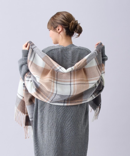 【関税込み】Stella McCartney グレー タッセル マフラー estaa マフラー ストール ビッグマフラー パフィーラメ