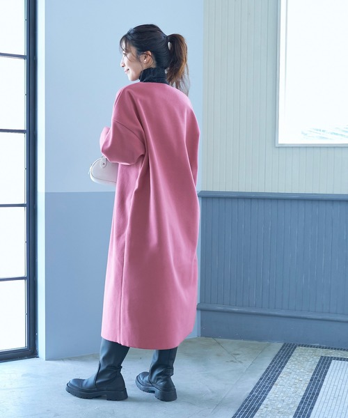 coca（コカ） 洗える！ノーカラーアウター レディース : ZOZOTOWN