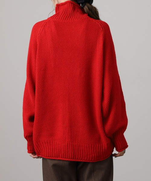 レディース ニット 赤 coen（コーエン） ニット セーター 「毛玉抑制/帯電防止」ラーベン