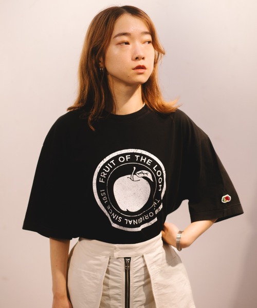 FRUIT OF THE LOOM（フルーツオブザルーム） tシャツ BLACK PRINT S/S