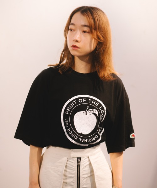 FRUIT OF THE LOOM（フルーツオブザルーム） tシャツ BLACK PRINT S/S