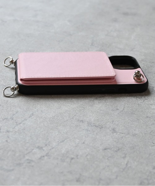 An+u スマホケース ミラー・カードポケット スマホケース iPhone13/14