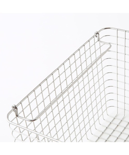無印良品（MUJI） 収納 ステンレスワイヤーバスケット7 約幅51×奥行