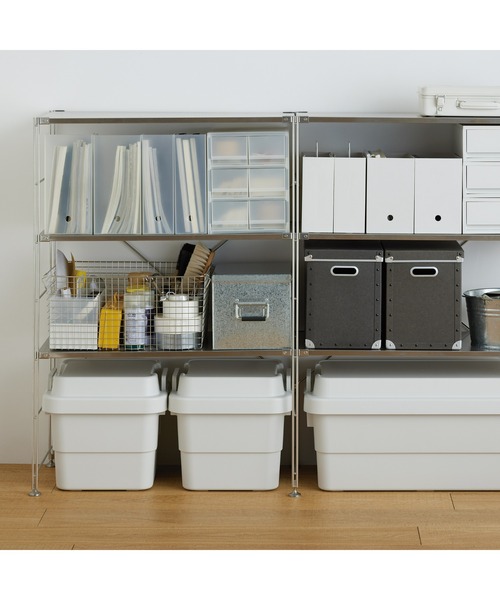 無印良品（MUJI） 収納 ステンレスワイヤーバスケット7 約幅51×奥行