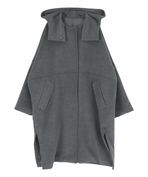 美品 Theory ダウンコート コクーンシルエット スペースグレー M Merfirge ダウンコート レディース ダウンジャケット 撥水 防寒