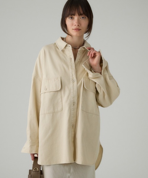 BABYLONE（バビロン） ブラウス シャツ デニムビッグシャツ レディース