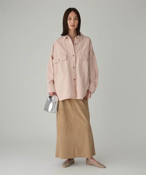 バビロン　デニムビッグシャツ　ホワイト コットン オーバーサイズシャツ　タグ付き 楽天市場】デニムビッグシャツ BABYLONE バビロン トップス シャツ