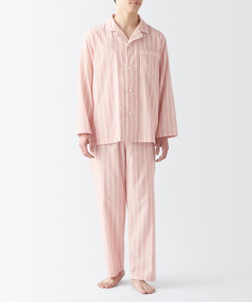 無印良品（MUJI） パジャマ 紳士 脇に縫い目のない 二重ガーゼパジャマ
