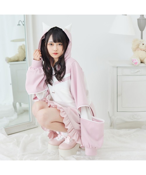 DearMyLove tシャツ 小悪魔ジャージデザインショートパーカー