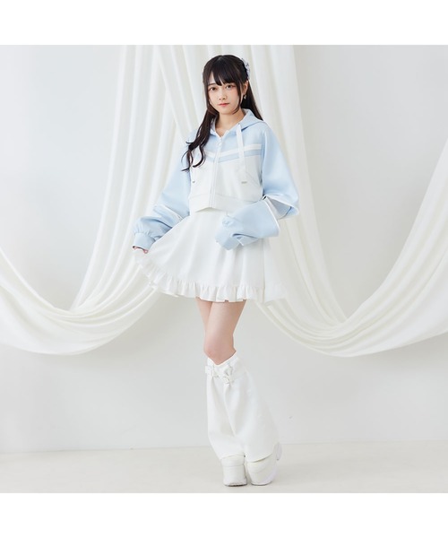 tシャツ 小悪魔ジャージデザインショートパーカー レディース DearMyLove tシャツ 小悪魔ジャージデザインショートパーカー