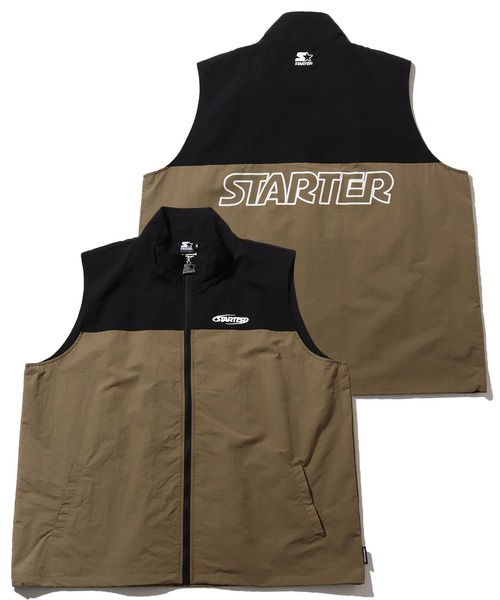 【STARTER】ナイロンワッシャーベスト STARTER BLACK LABEL ベスト ジレ 「STARTER /スターター
