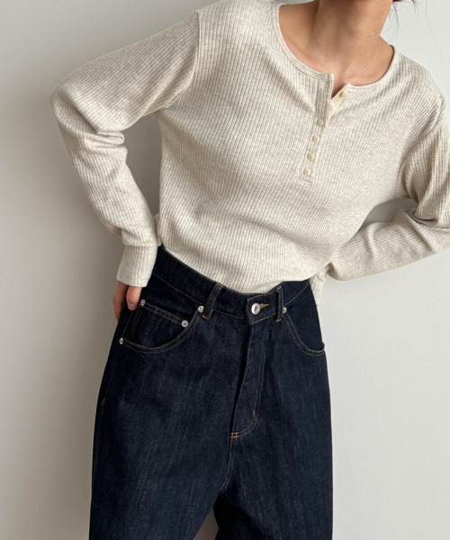 Tシャツ ヘンリーネック（CANAL JEAN／レディーストップス