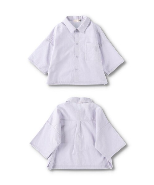 branshes（ブランシェス） ブラウス シャツ ドロップショルダー半袖